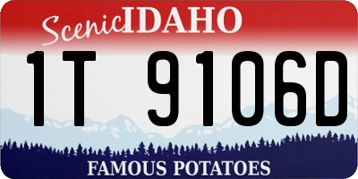ID license plate 1T9106D