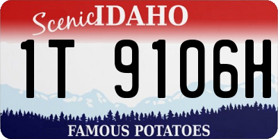 ID license plate 1T9106H