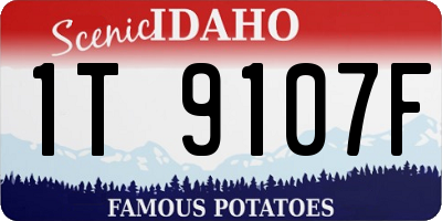 ID license plate 1T9107F