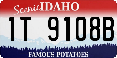 ID license plate 1T9108B