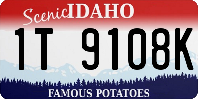 ID license plate 1T9108K