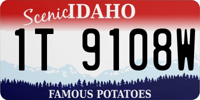 ID license plate 1T9108W