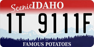 ID license plate 1T9111F