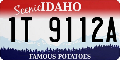 ID license plate 1T9112A