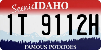 ID license plate 1T9112H