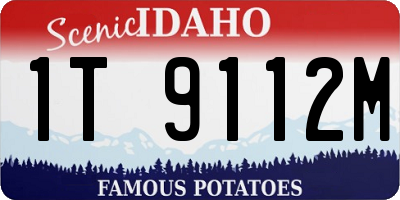 ID license plate 1T9112M