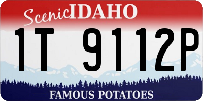 ID license plate 1T9112P