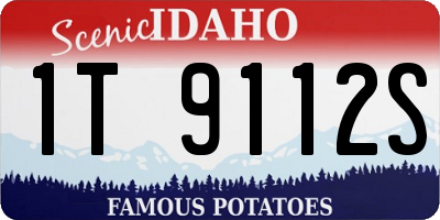 ID license plate 1T9112S