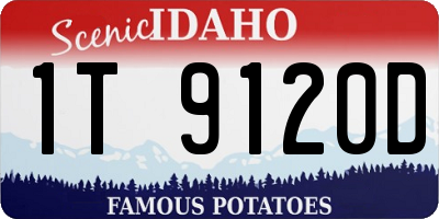 ID license plate 1T9120D