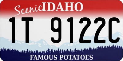 ID license plate 1T9122C