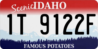 ID license plate 1T9122F