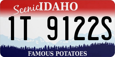 ID license plate 1T9122S