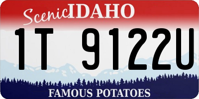 ID license plate 1T9122U