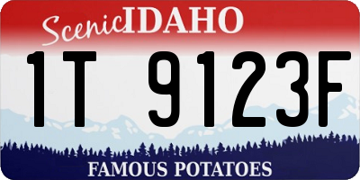 ID license plate 1T9123F