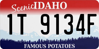 ID license plate 1T9134F