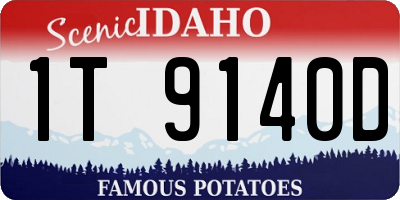 ID license plate 1T9140D