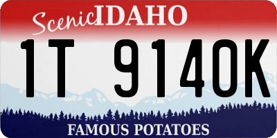 ID license plate 1T9140K
