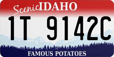 ID license plate 1T9142C