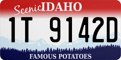 ID license plate 1T9142D