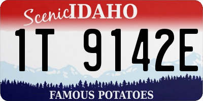 ID license plate 1T9142E