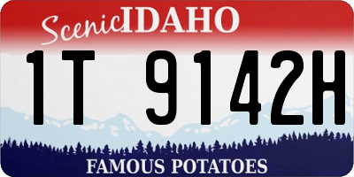ID license plate 1T9142H
