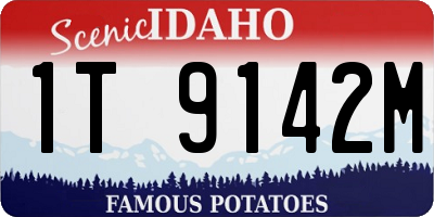 ID license plate 1T9142M