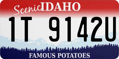 ID license plate 1T9142U