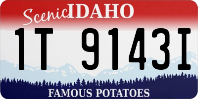 ID license plate 1T9143I