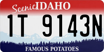 ID license plate 1T9143N