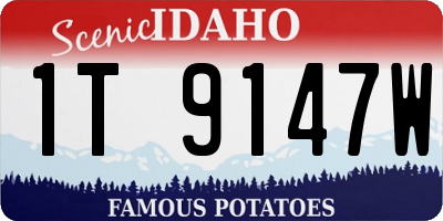 ID license plate 1T9147W