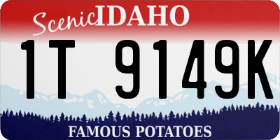 ID license plate 1T9149K