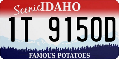 ID license plate 1T9150D