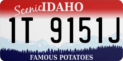 ID license plate 1T9151J