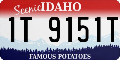 ID license plate 1T9151T