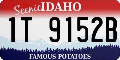 ID license plate 1T9152B