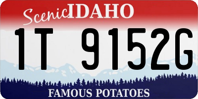 ID license plate 1T9152G