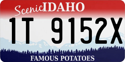 ID license plate 1T9152X