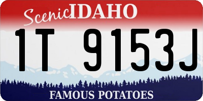 ID license plate 1T9153J