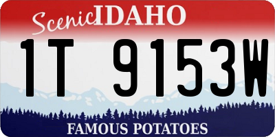 ID license plate 1T9153W