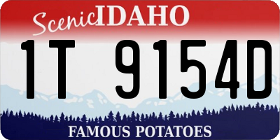ID license plate 1T9154D