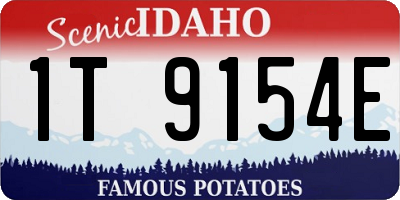 ID license plate 1T9154E