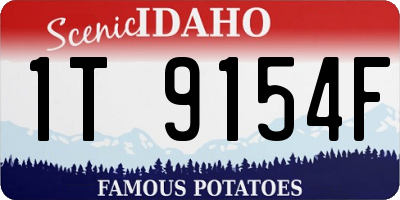 ID license plate 1T9154F