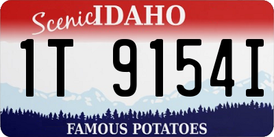 ID license plate 1T9154I