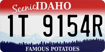 ID license plate 1T9154R