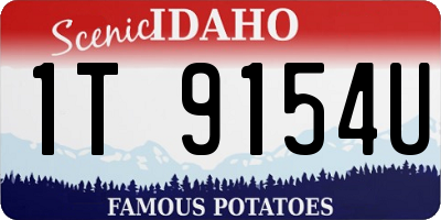 ID license plate 1T9154U