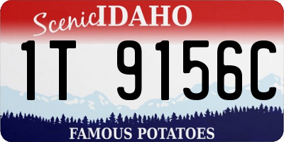 ID license plate 1T9156C