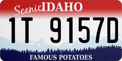 ID license plate 1T9157D