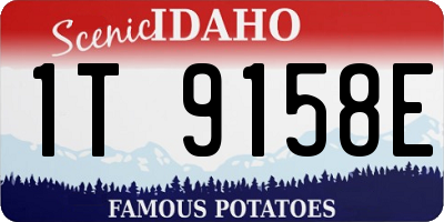 ID license plate 1T9158E