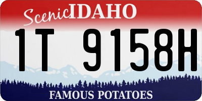 ID license plate 1T9158H