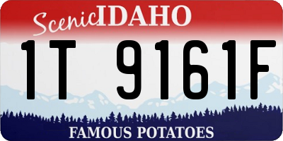 ID license plate 1T9161F